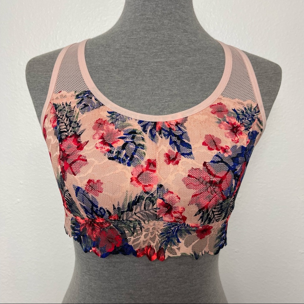 PINK Victoria’s Secret Floral Lace Racerback Bralette
